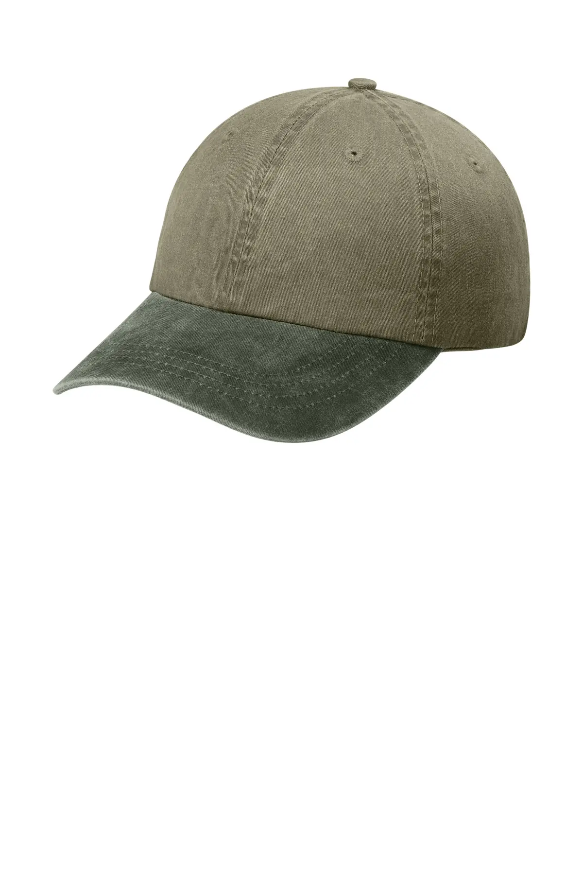 Port Authority Two-Tone Pigment-Dyed Cap. in Khaki/ Hunter