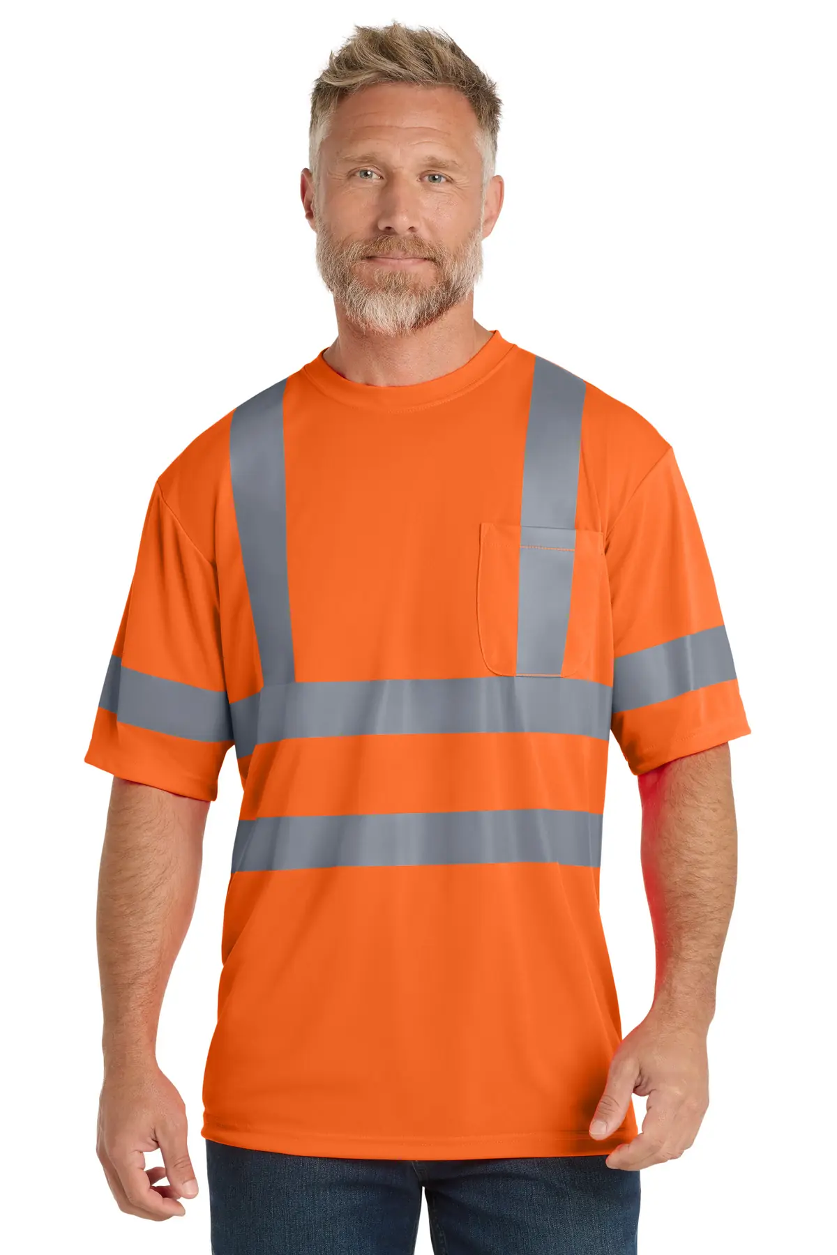 CornerStone - ANSI 107 Class 3 Short Sleeve Snag-Resistant Reflective T-Shirt.