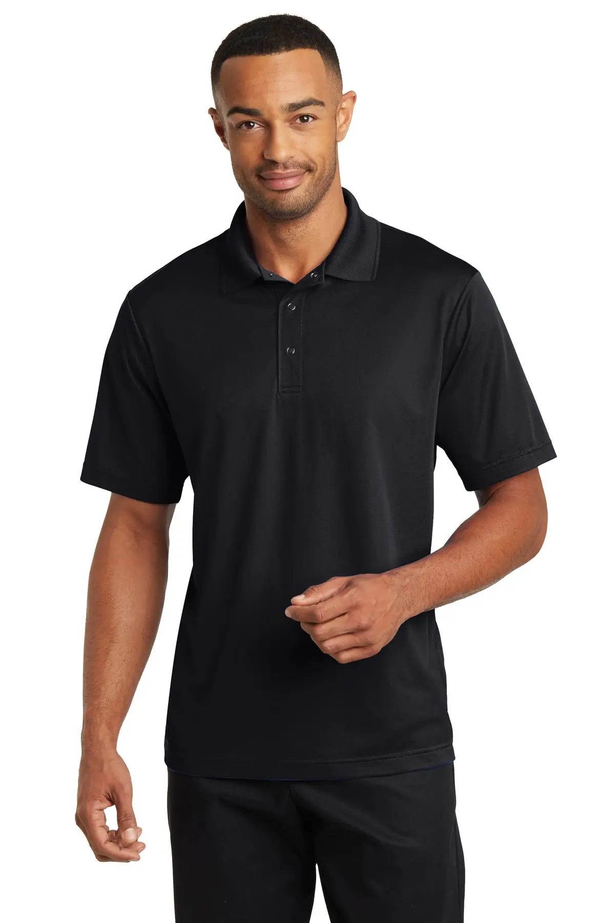 CornerStone Micropique Gripper Polo. in Black