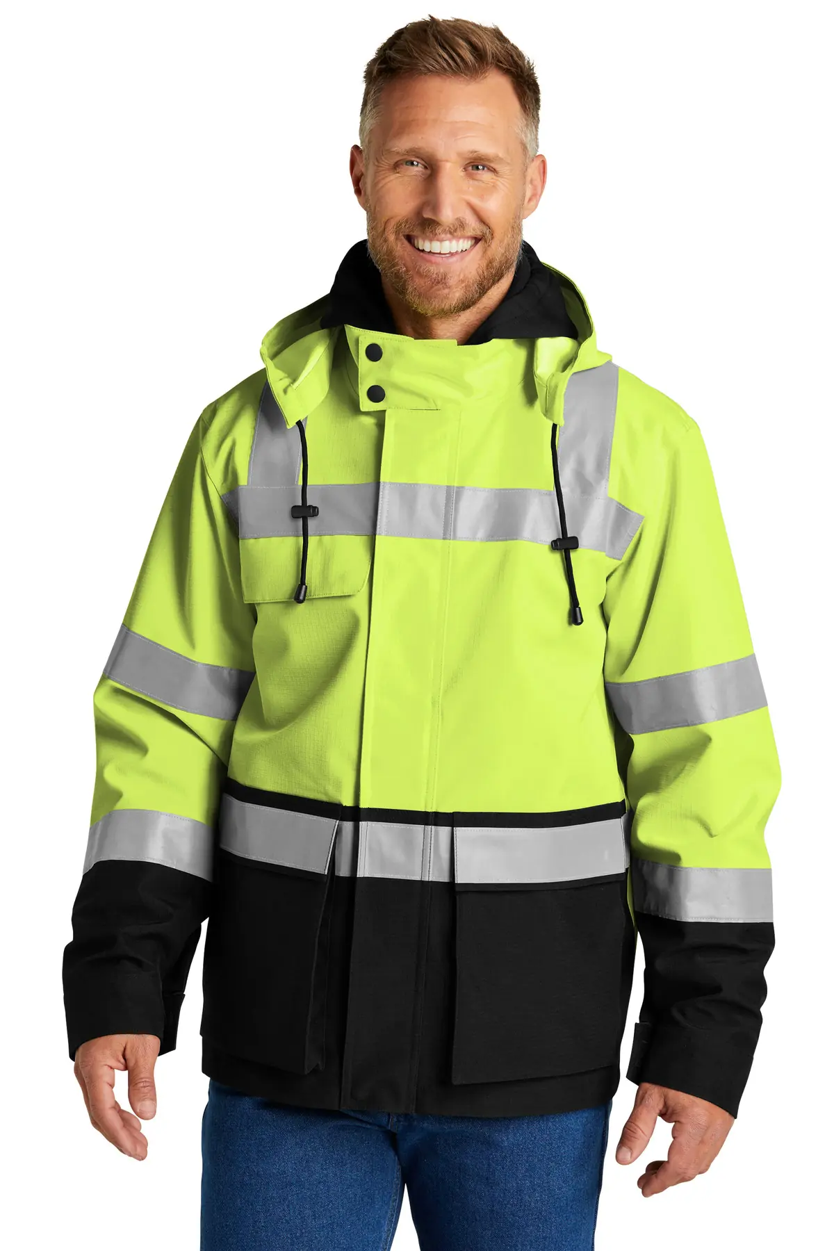 CornerStone ANSI 107 Class 3 Waterproof Ripstop 3-In-1 Parka in Safety Yellow