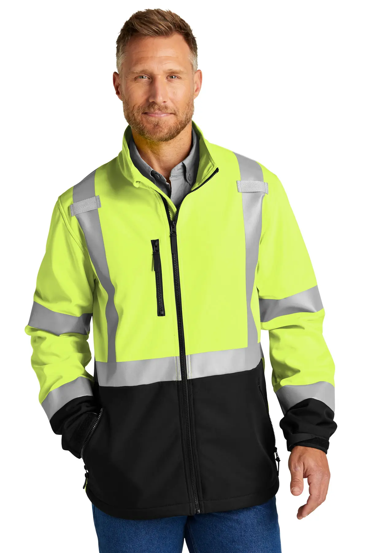 CornerStone ANSI 107 Class 3 Soft Shell Jacket in Safety Yellow
