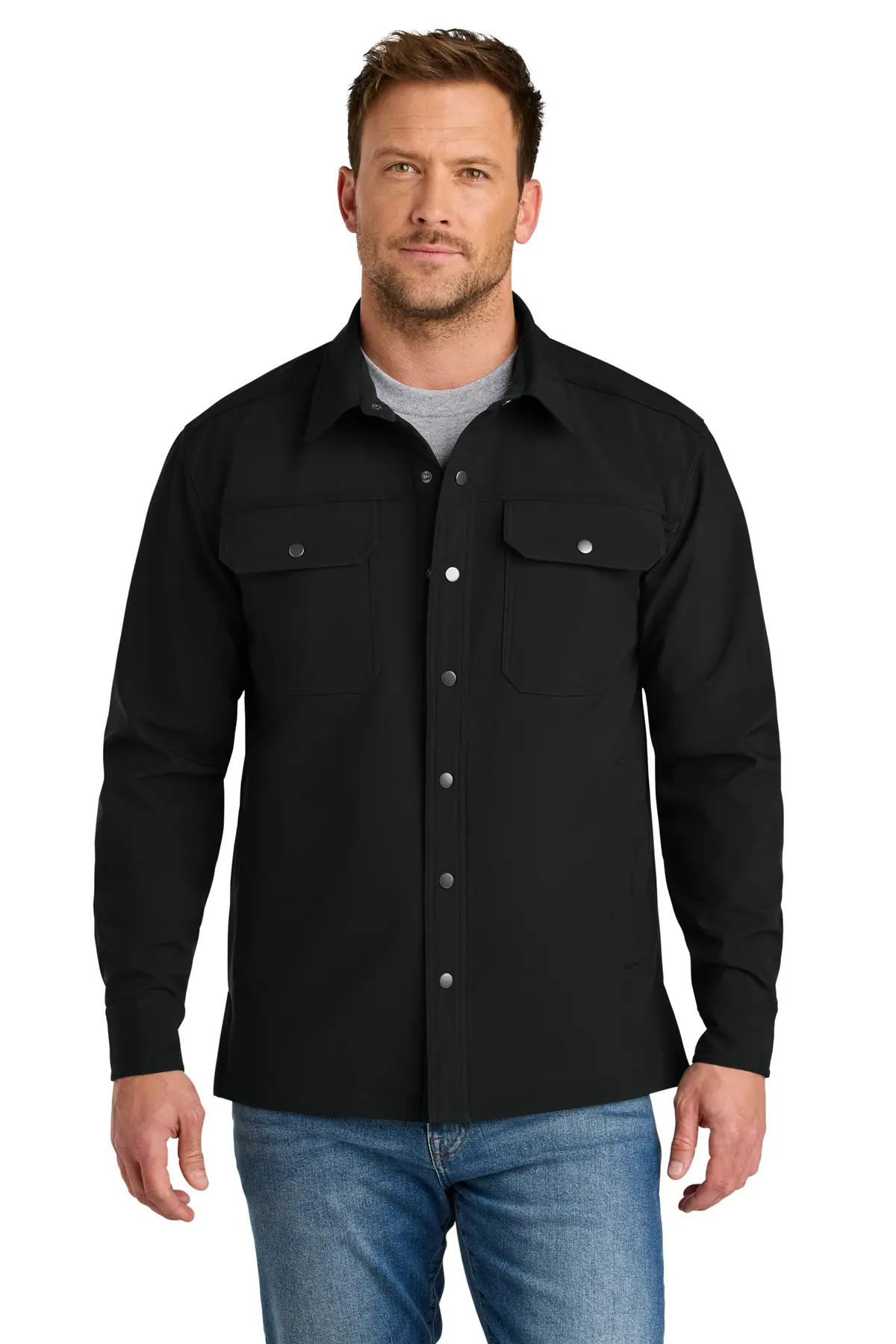 CornerStone Soft Shell Shirt Jacket in Black