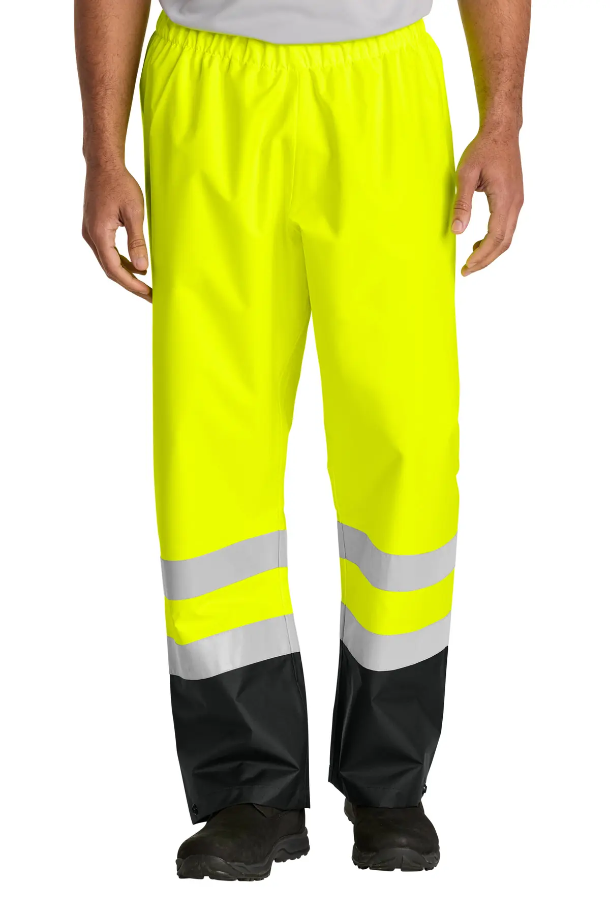 CornerStone ANSI Class E Pull-On Rain Pant in Safety Yellow/ Black