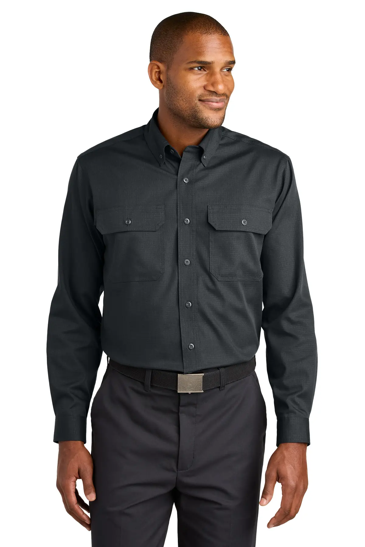 CornerStone Long Sleeve Select Ripstop Shirt in Echo Steel