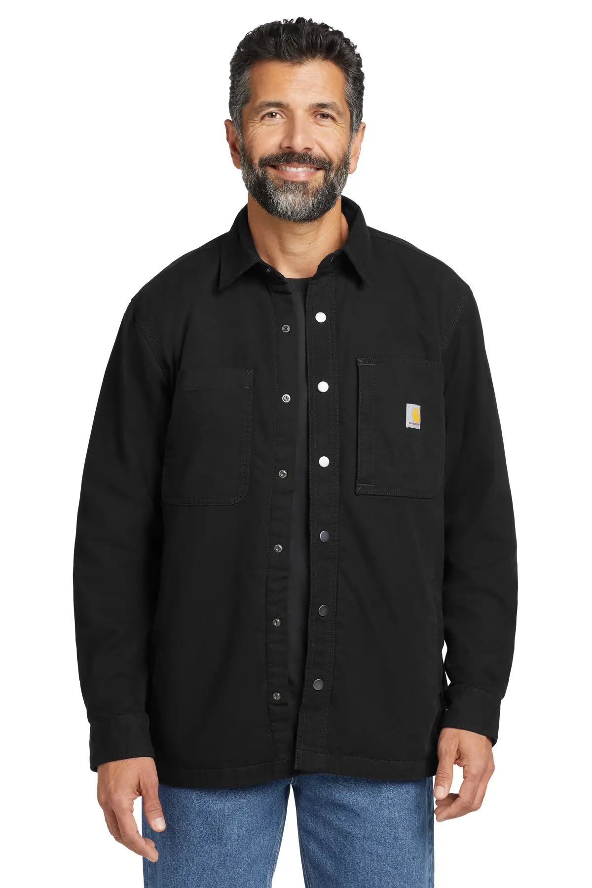 Carhartt Rugged Flex Fleece-Lined Shirt Jac in Black