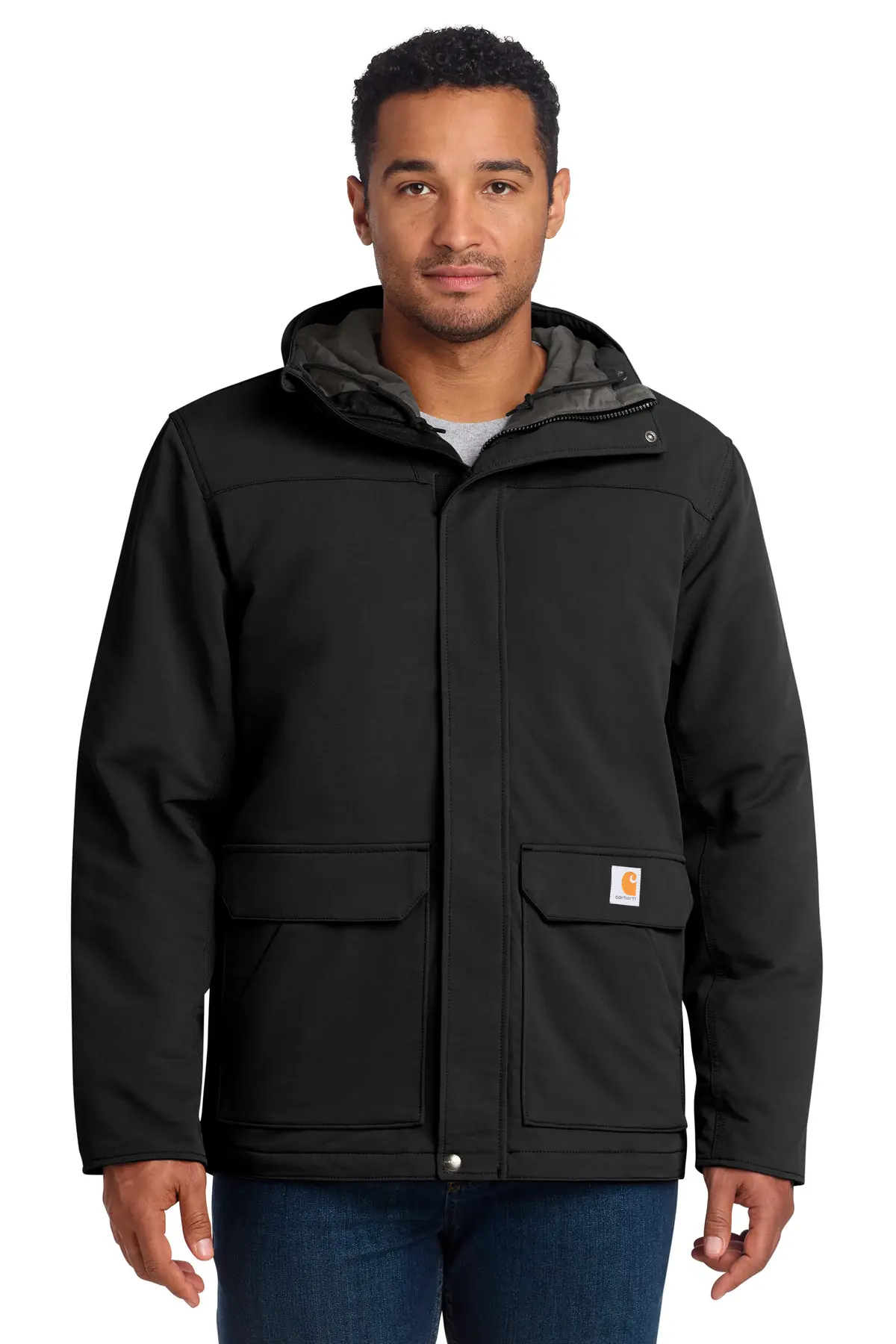 Carhartt Super Dux Insulated Hooded Coat in Black