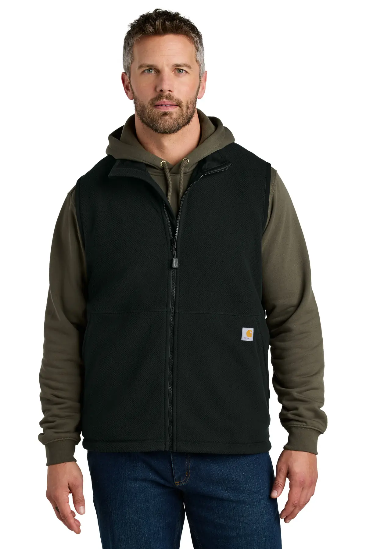 Carhartt Textured Fleece Vest in Black