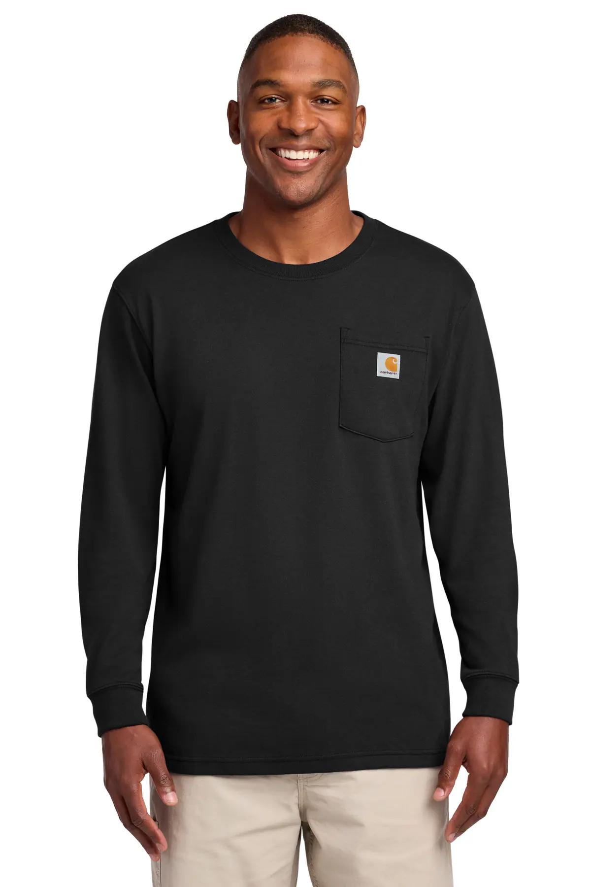 Carhartt Workwear Pocket Long Sleeve T-Shirt. in Black