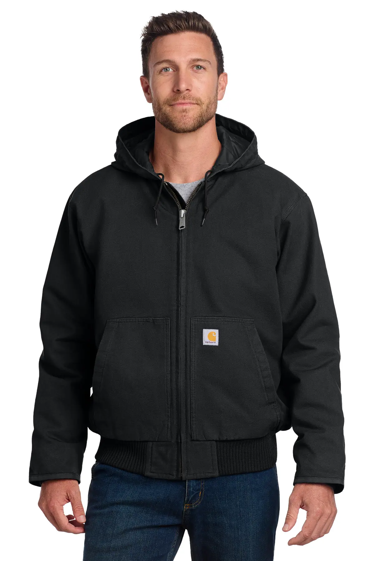 Carhartt Tall Washed Duck Active Jac. in Black