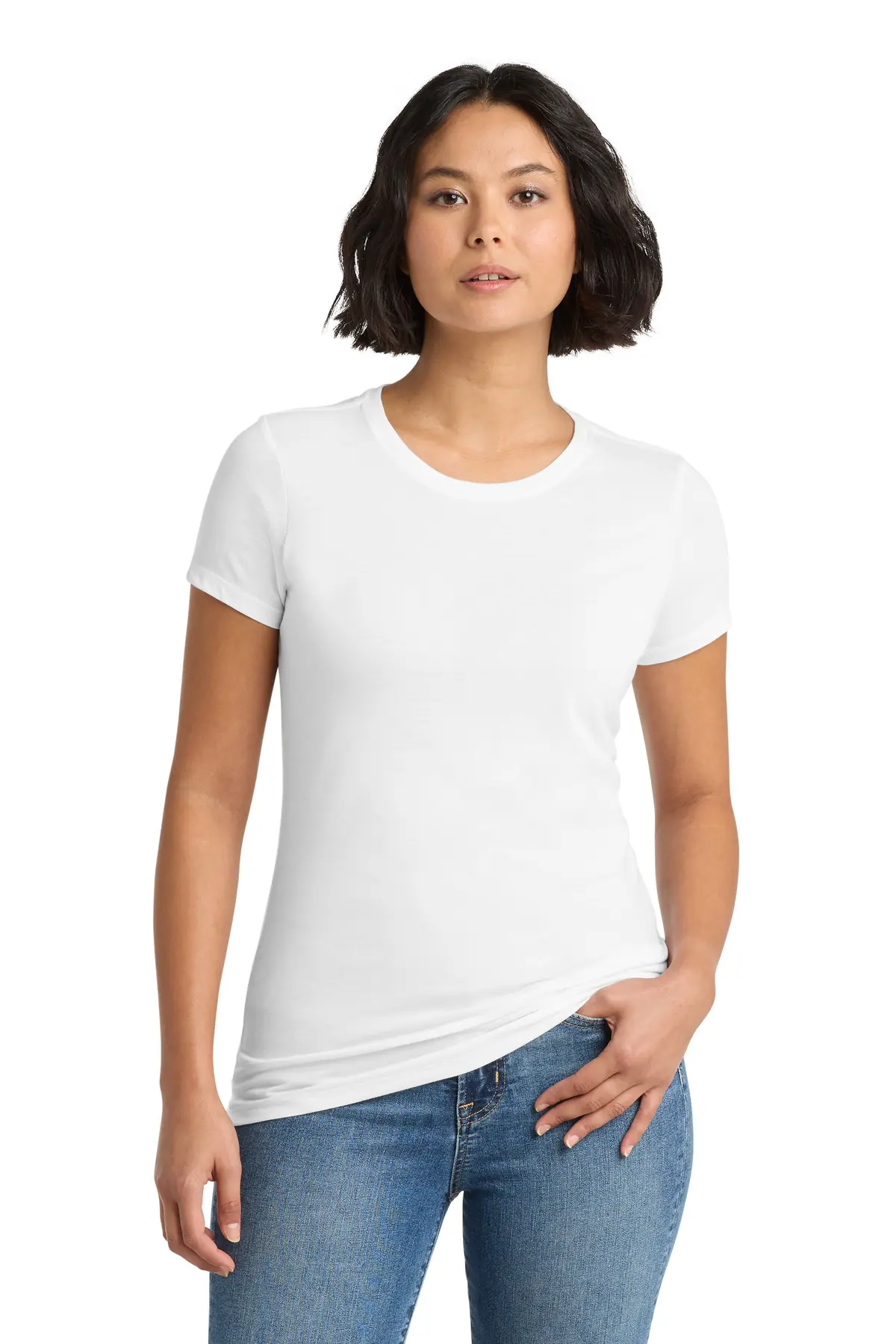 District Women's Perfect Tri Tee. in White