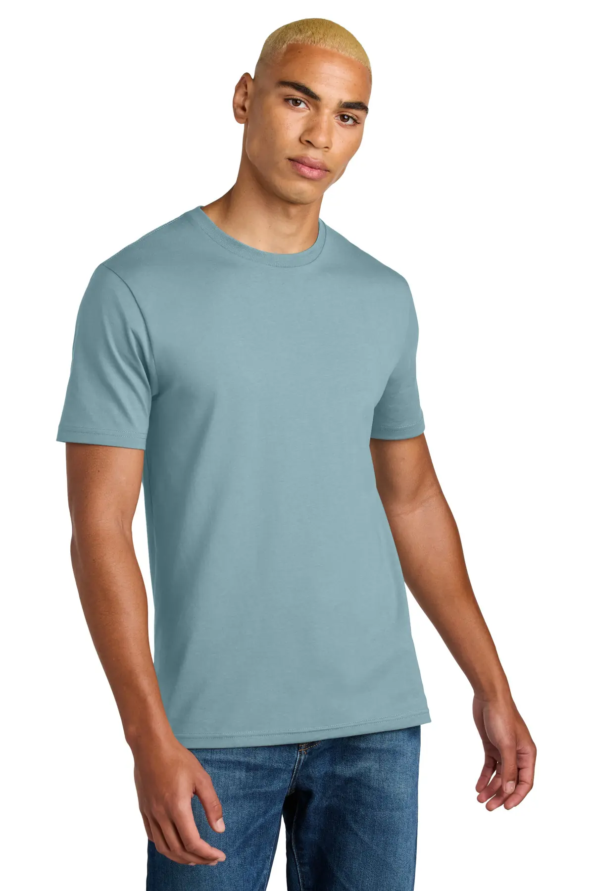 District Perfect Weight Icon Tee in Blue Fog
