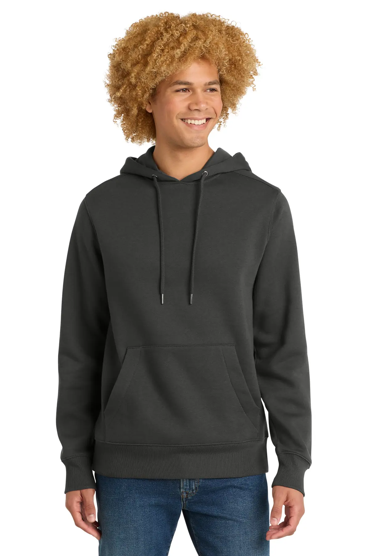 District Perfect Weight Fleece Hoodie in Charcoal