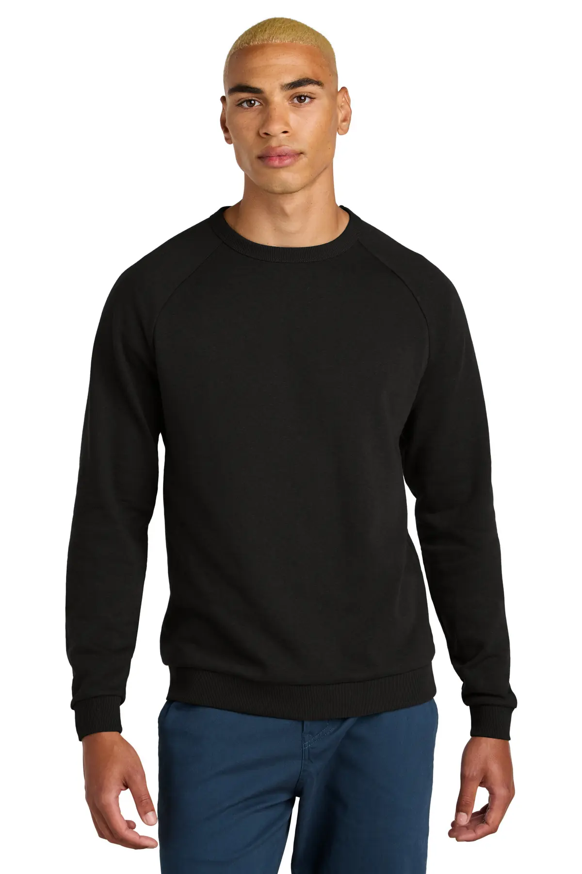 District Perfect Tri Fleece Crewneck Sweatshirt in Black