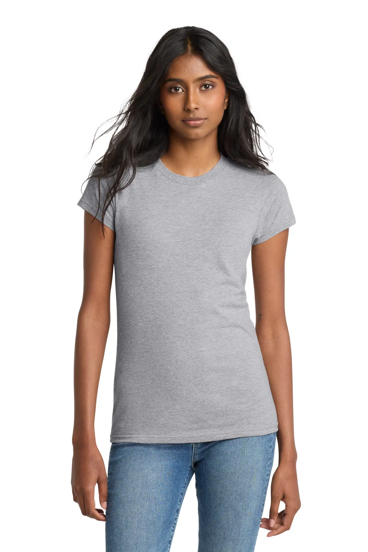 District Women's Fitted The Concert Tee in Heather Grey