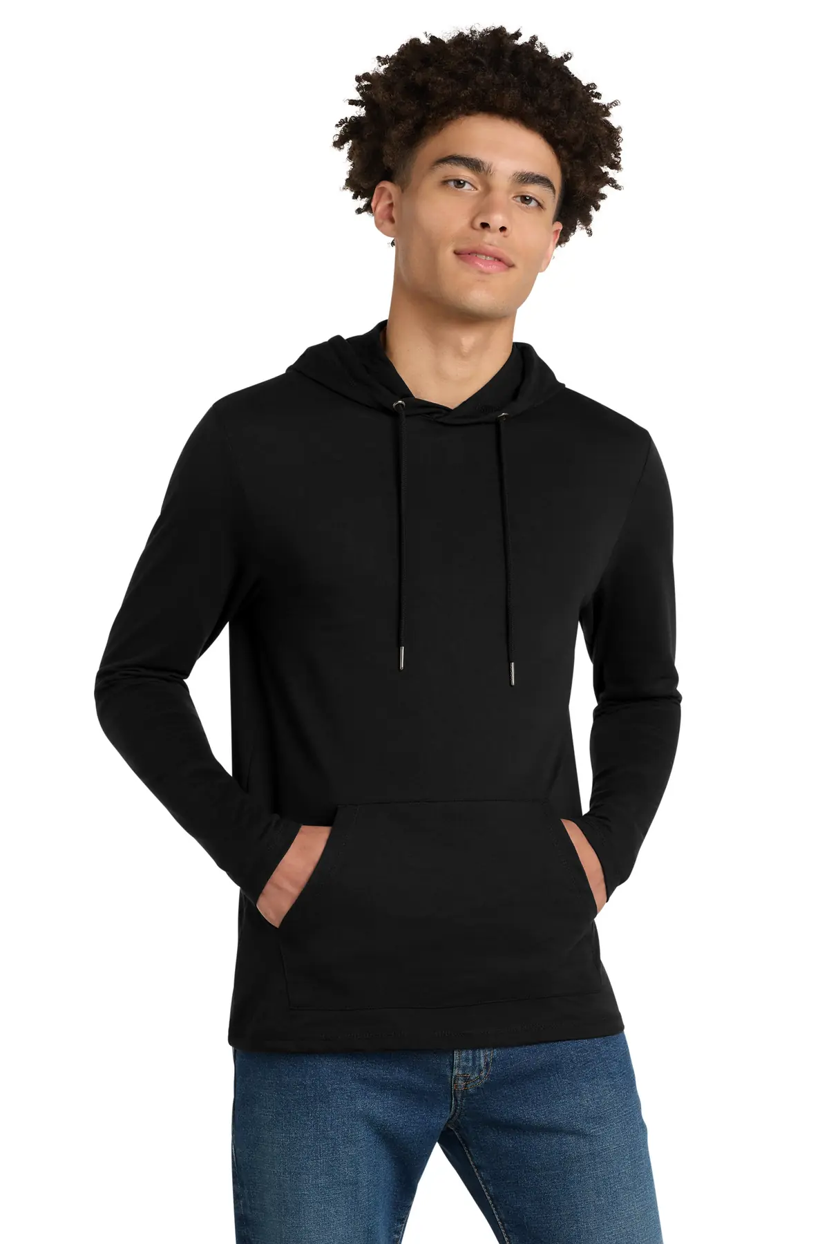 District Featherweight French Terry Hoodie in Black