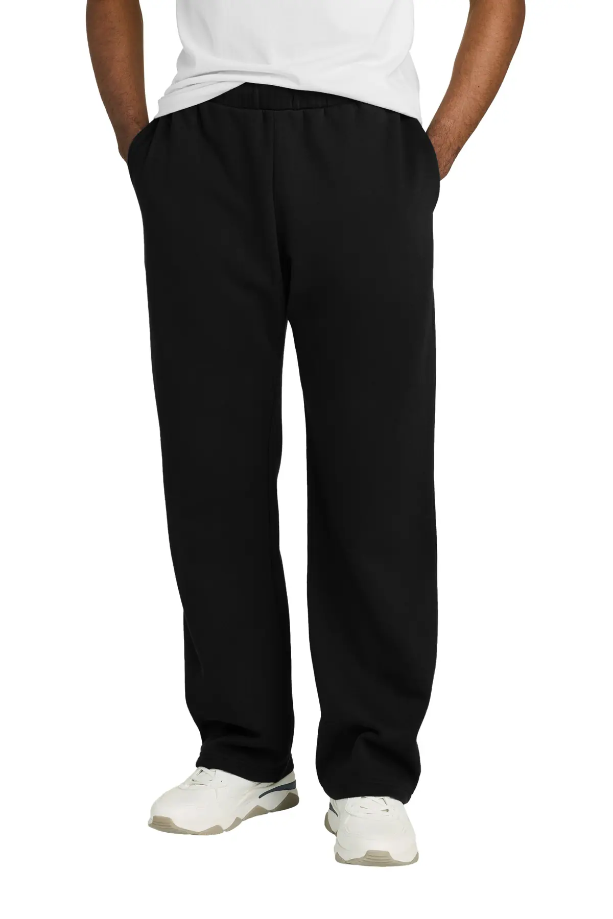 District V.I.T. Fleece Open-Bottom Sweatpant in Black
