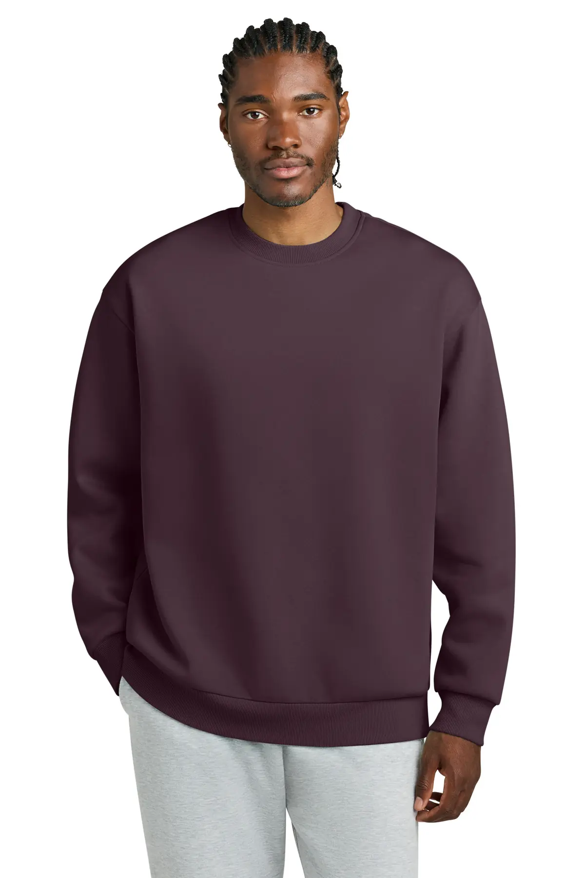 District V.I.T. Heavyweight Fleece Crew in Bordeaux