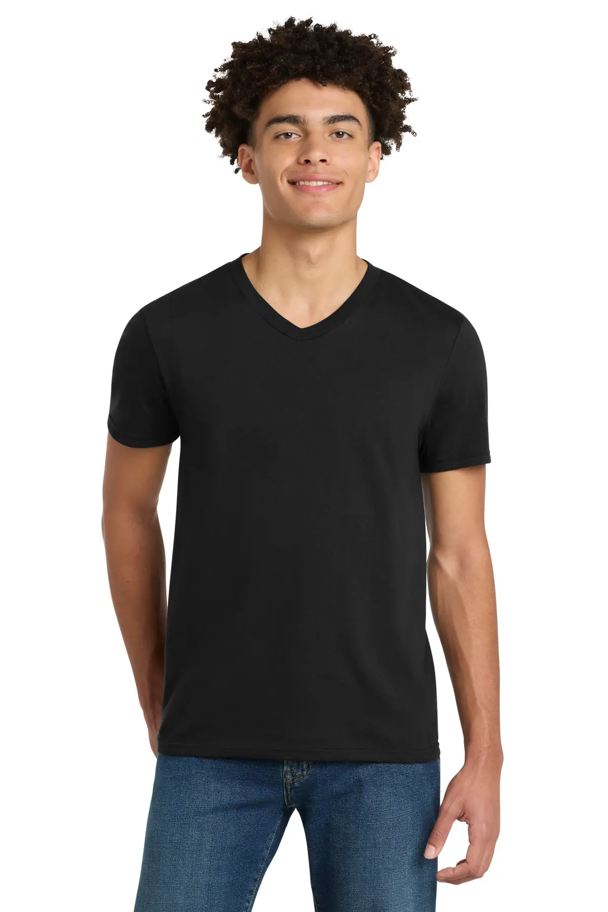 District Very Important Tee V-Neck. in Black