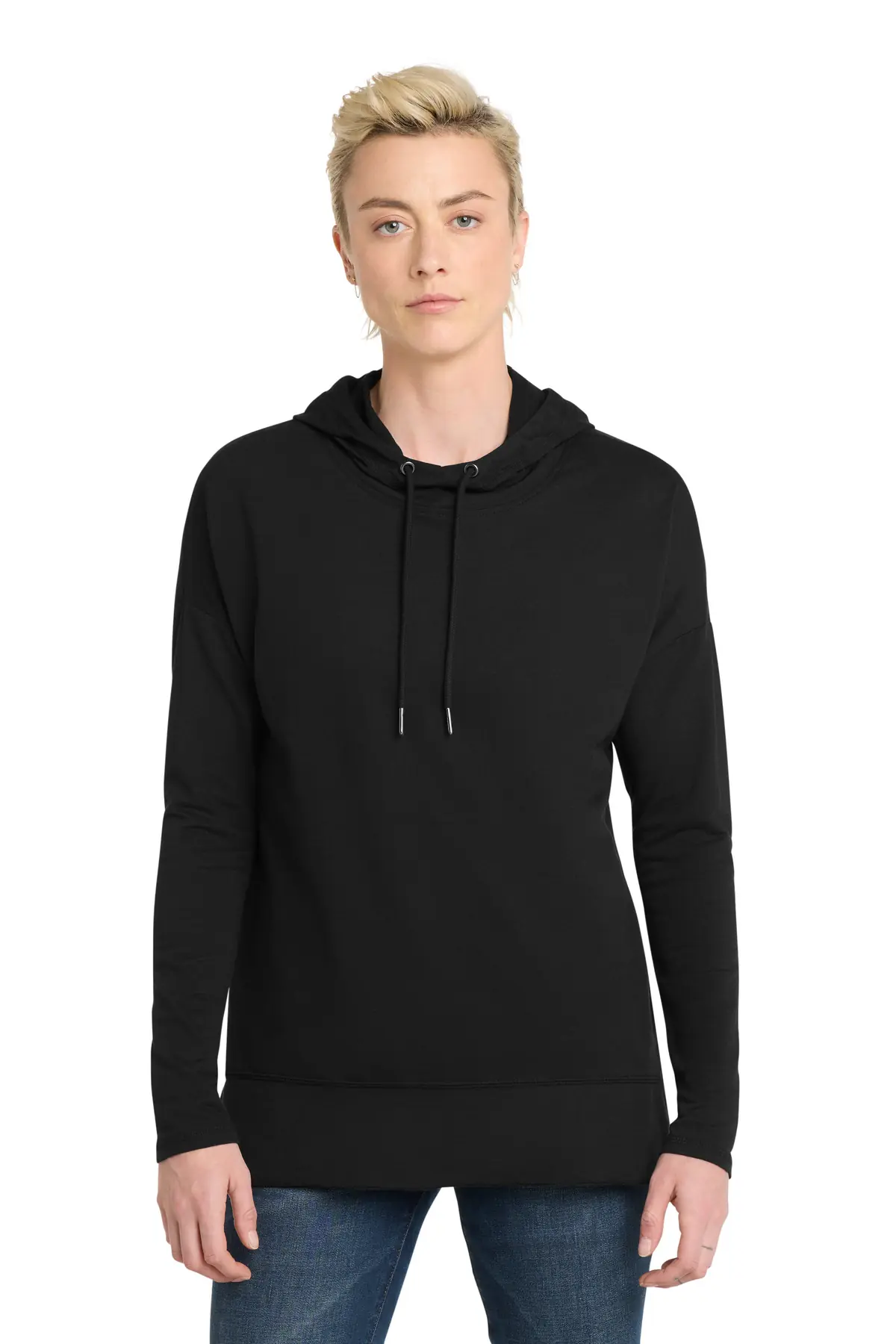 District Women's Featherweight French Terry Hoodie in Black