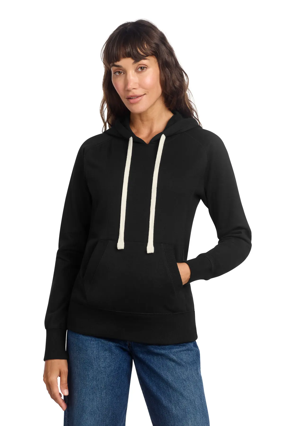 District Women's Re-Fleece Hoodie in Black