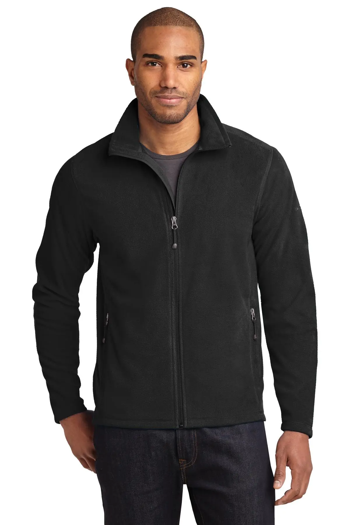Eddie Bauer Full-Zip Microfleece Jacket. in Black