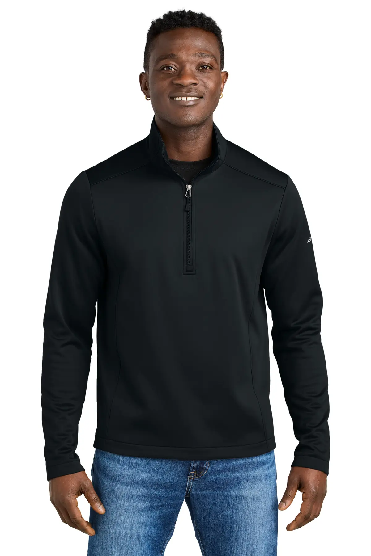 Eddie Bauer Smooth Mid Layer Fleece 1/2-Zip in Black