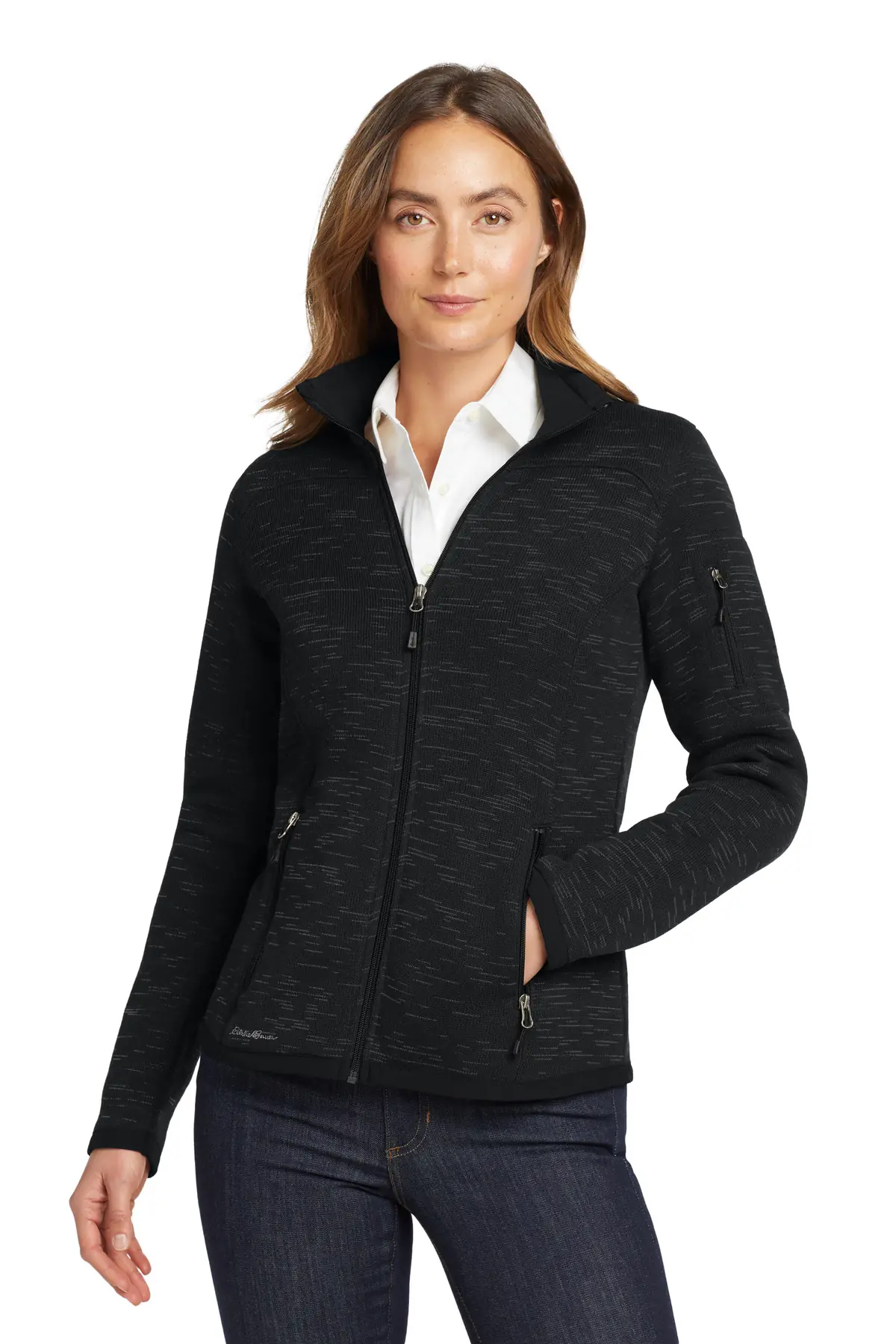 Eddie Bauer Women's Sweater Fleece Full-Zip. in Black