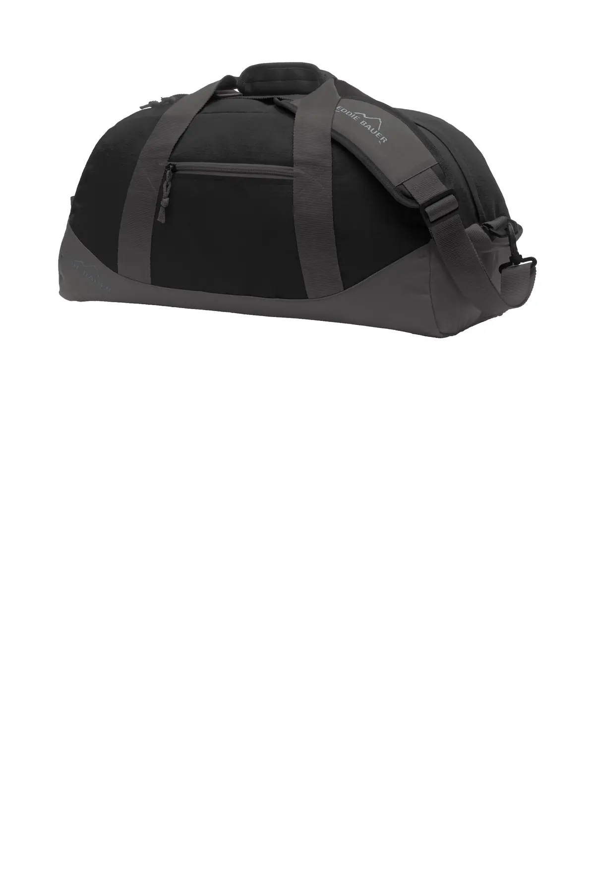 Eddie Bauer Medium Ripstop Duffel. in Black/ Grey Steel