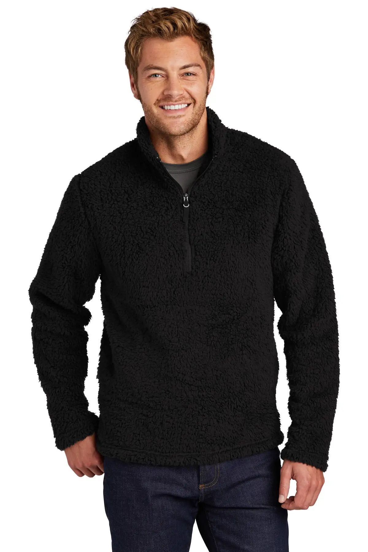 Port Authority Cozy 1/4-Zip Fleece in Black