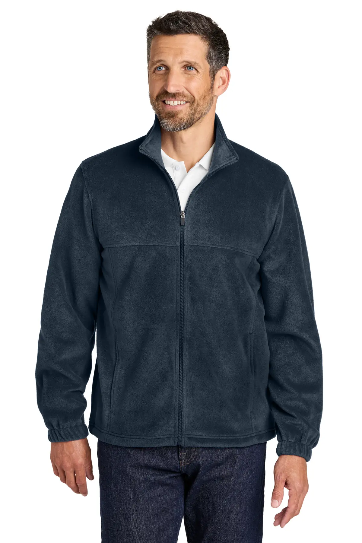 Port Authority Plush Fleece Full-Zip Jacket in Night Navy