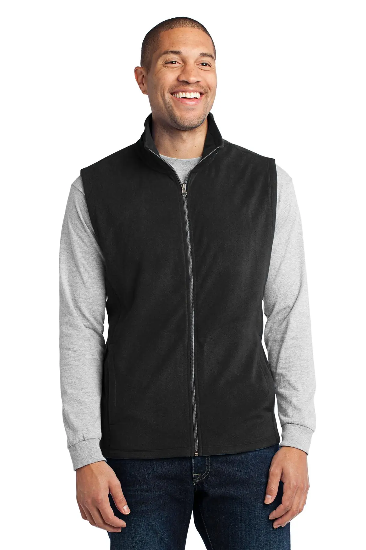 Port Authority Microfleece Vest. in Black