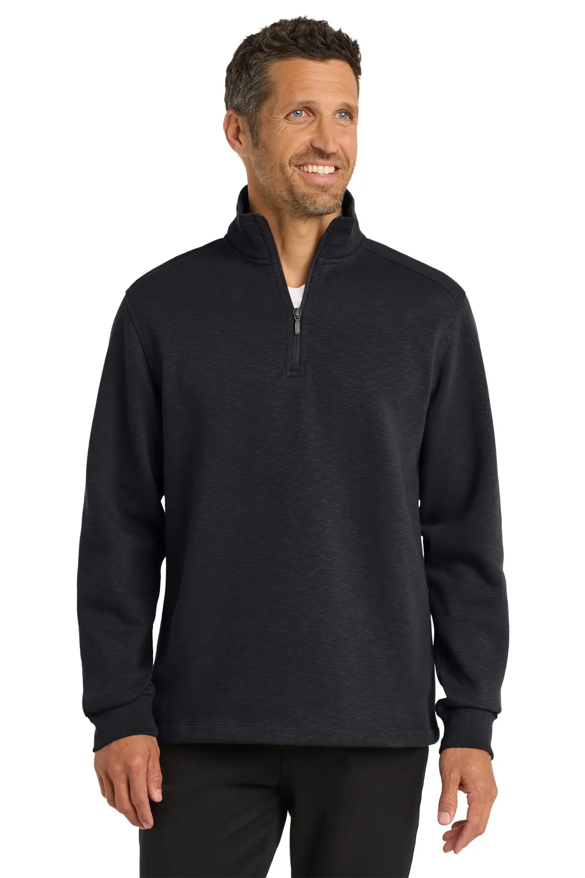 Port Authority Slub Fleece 1/4-Zip Pullover.