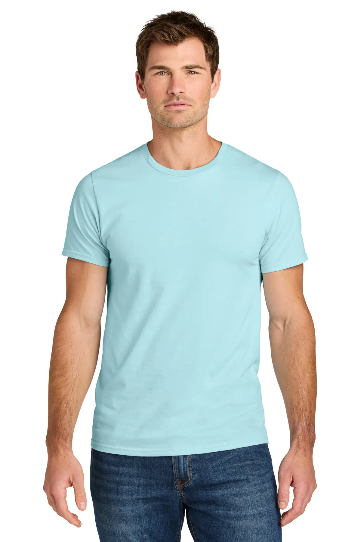 Jerzees Ultimate Unisex Ring Spun T-Shirt in Breezy Blue