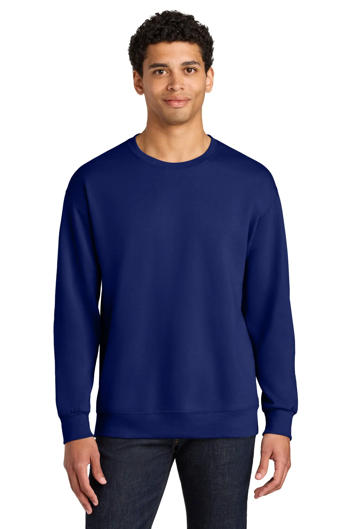 Jerzees Ultimate Unisex CVC Ring Spun Crewneck Sweatshirt in Orchid