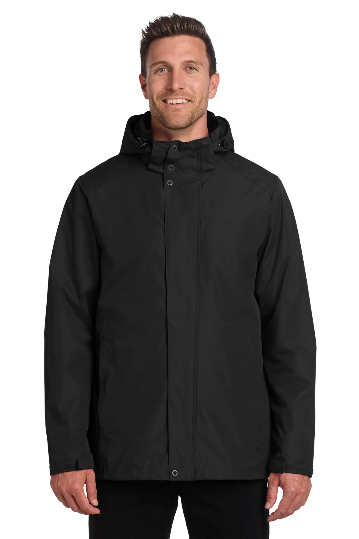 Port Authority All-Weather 3-in-1 Jacket in Black