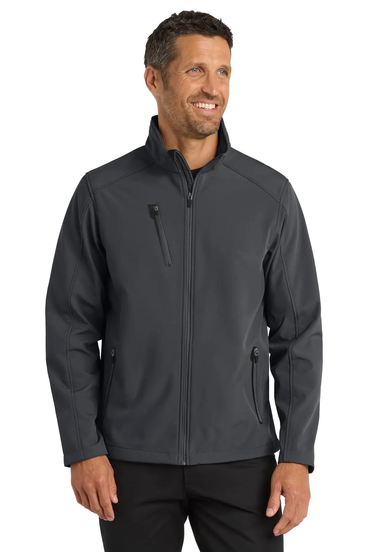 Port Authority Welded Soft Shell Jacket. in Battleship Grey