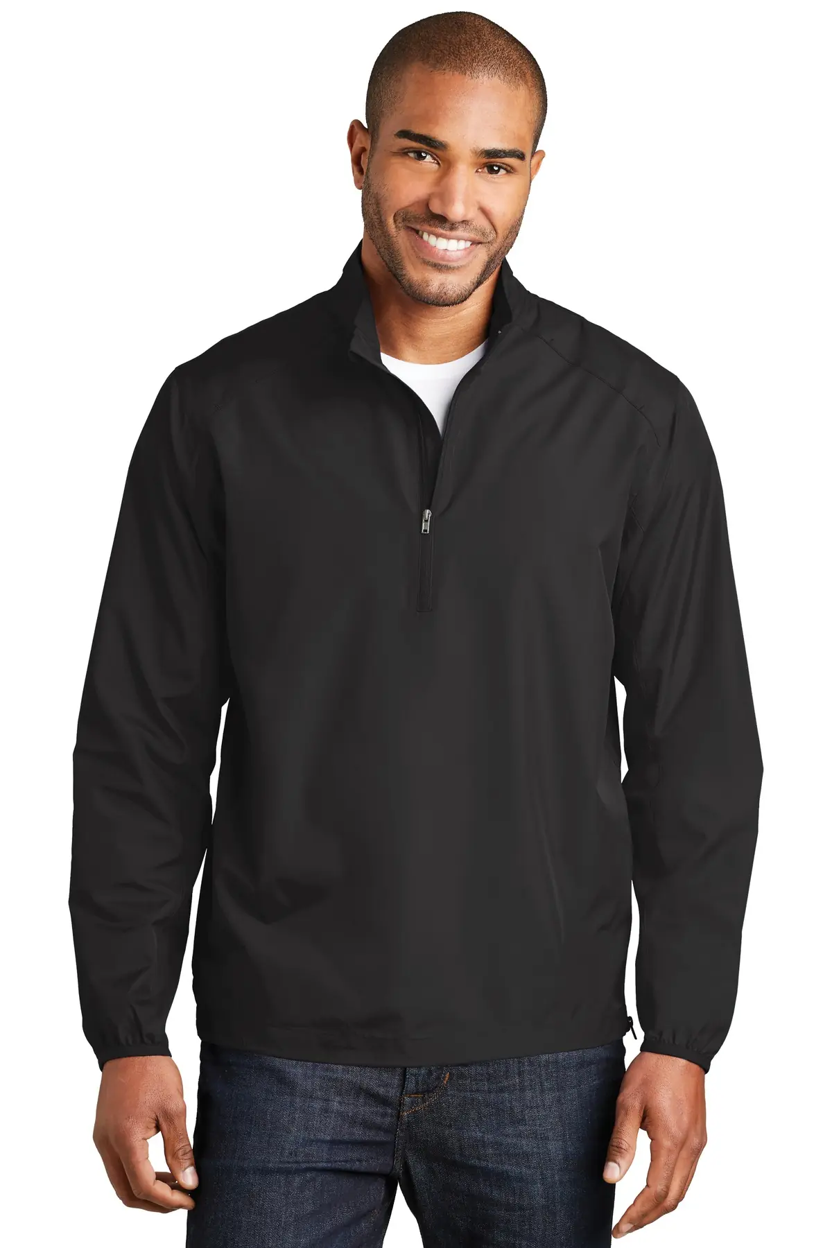 Port Authority Zephyr 1/2-Zip Pullover. in Black