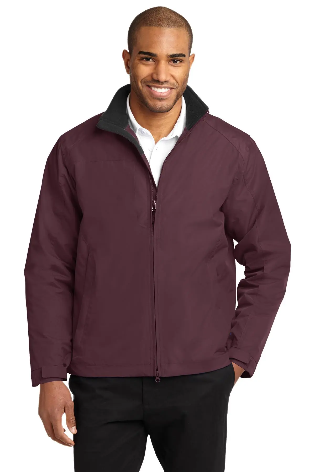 Port Authority Challenger II Jacket. in Maroon/ True Black