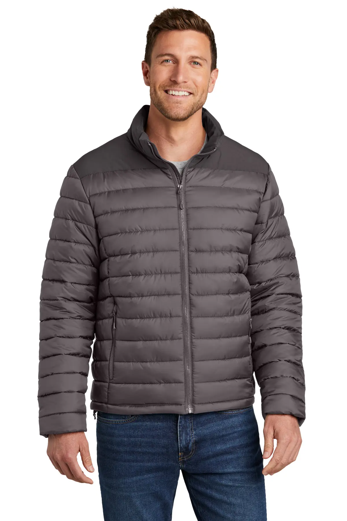 Port Authority Horizon Puffy Jacket in Deep Smoke/ Grey Smoke