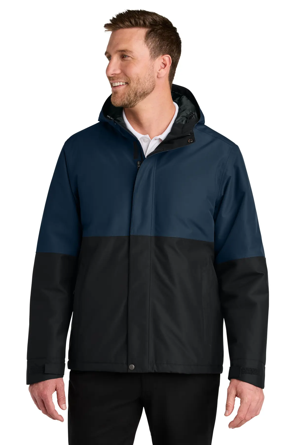 Port Authority Insulated Heavy Ripstop Jacket in Dress Blue Navy/ Deep Black