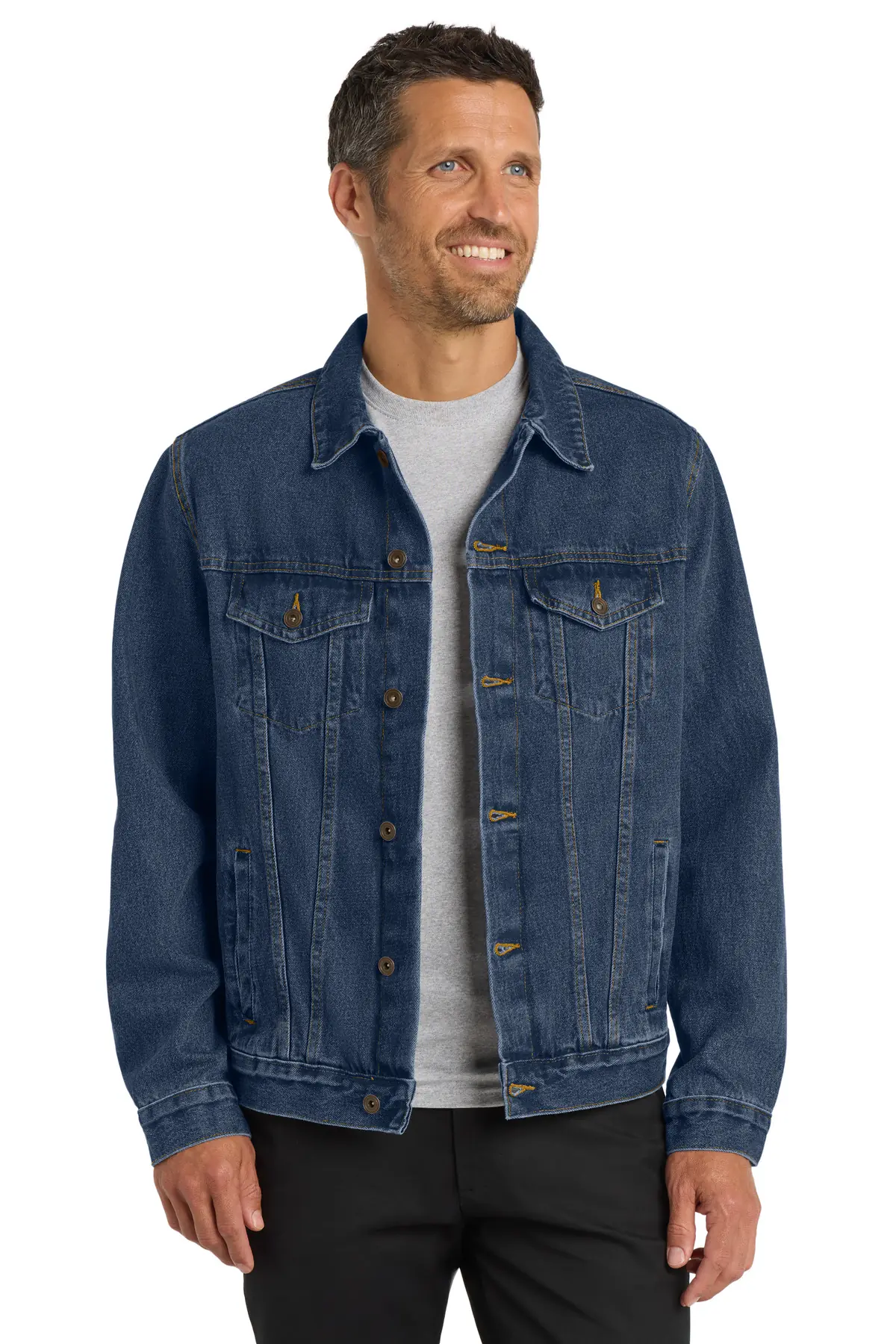 Port Authority Denim Jacket. in Denim Blue