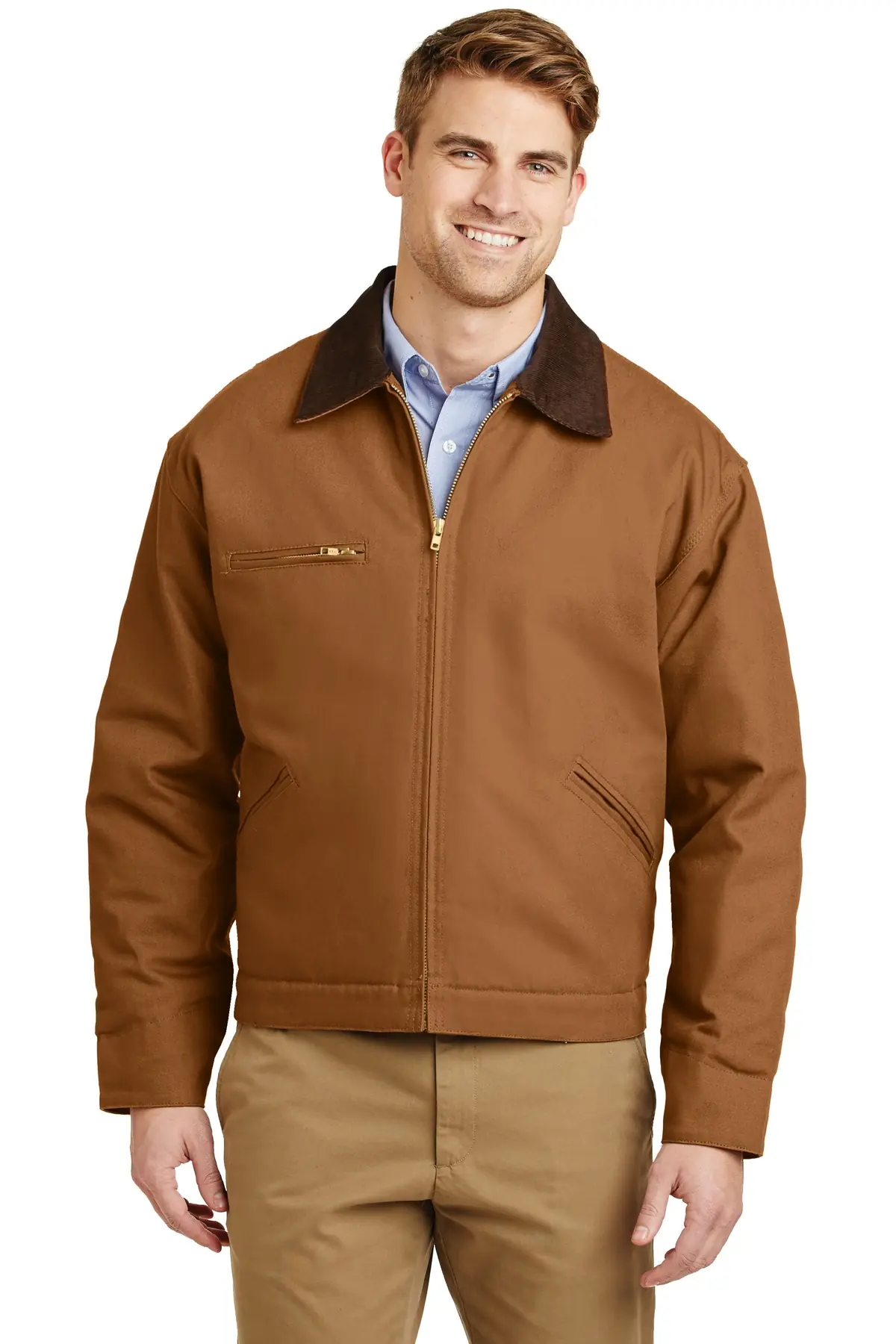 CornerStone - Duck Cloth Work Jacket. in Duck Brown