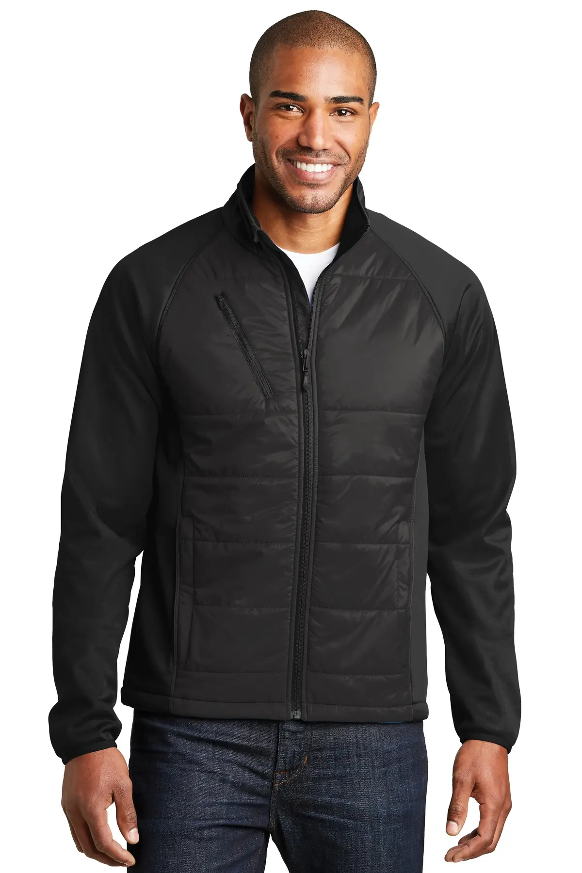 Port Authority Hybrid Soft Shell Jacket. in Deep Black