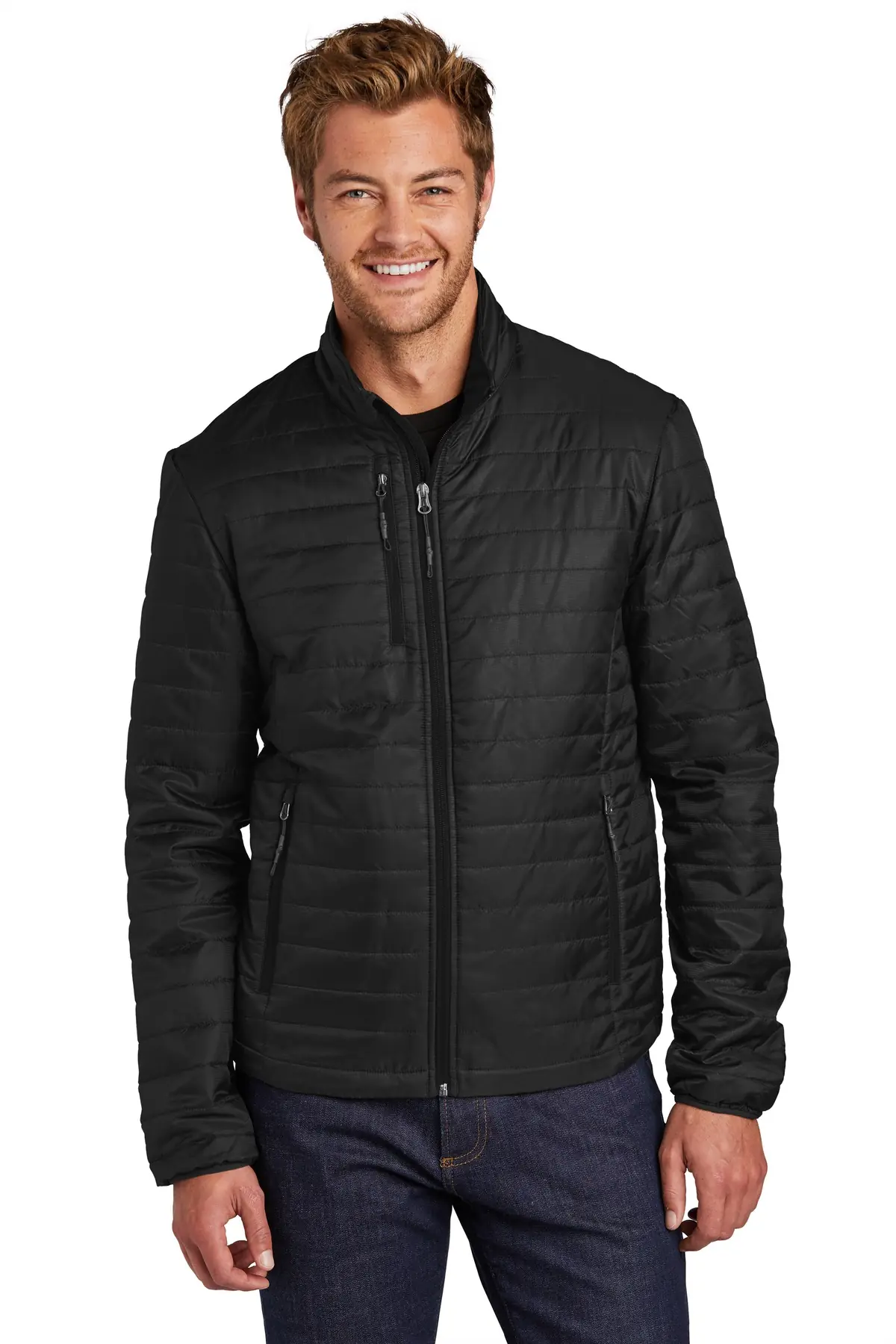 Port Authority Packable Puffy Jacket in Deep Black