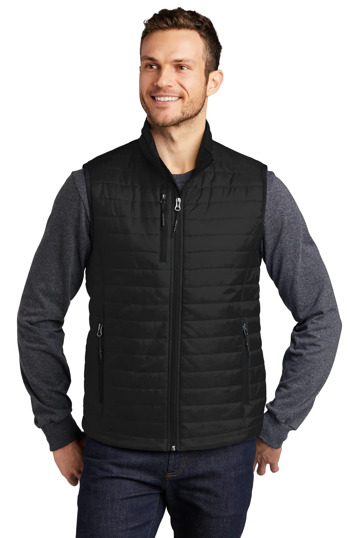 Port Authority Packable Puffy Vest in Deep Black