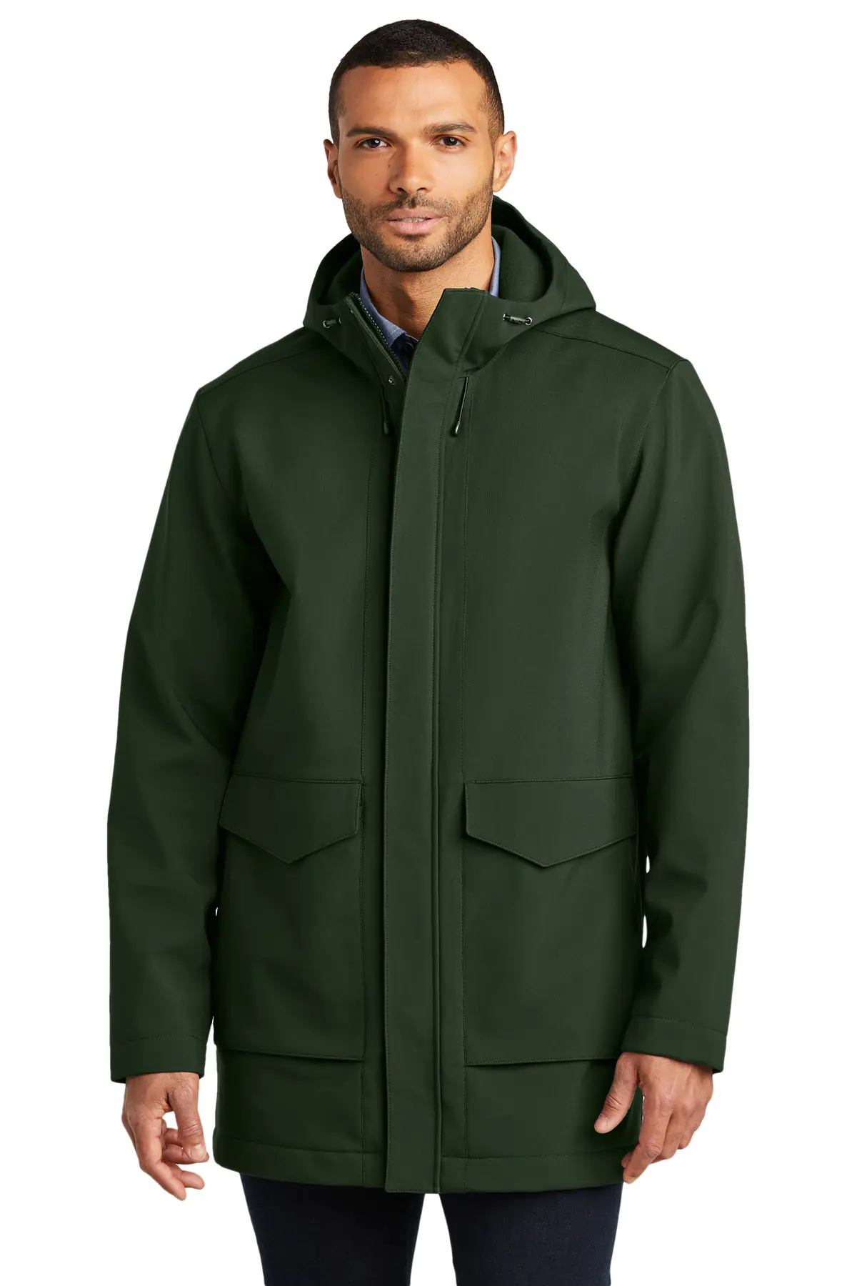 Port Authority Collective Outer Soft Shell Parka in Dark Olive Green