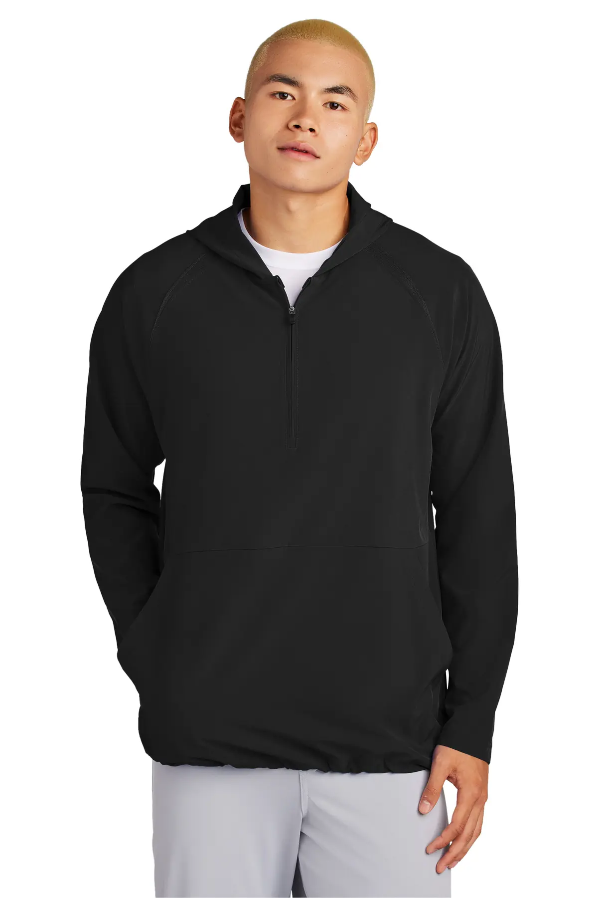 Sport-Tek Repeat 1/2-Zip Long Sleeve Hooded Jacket