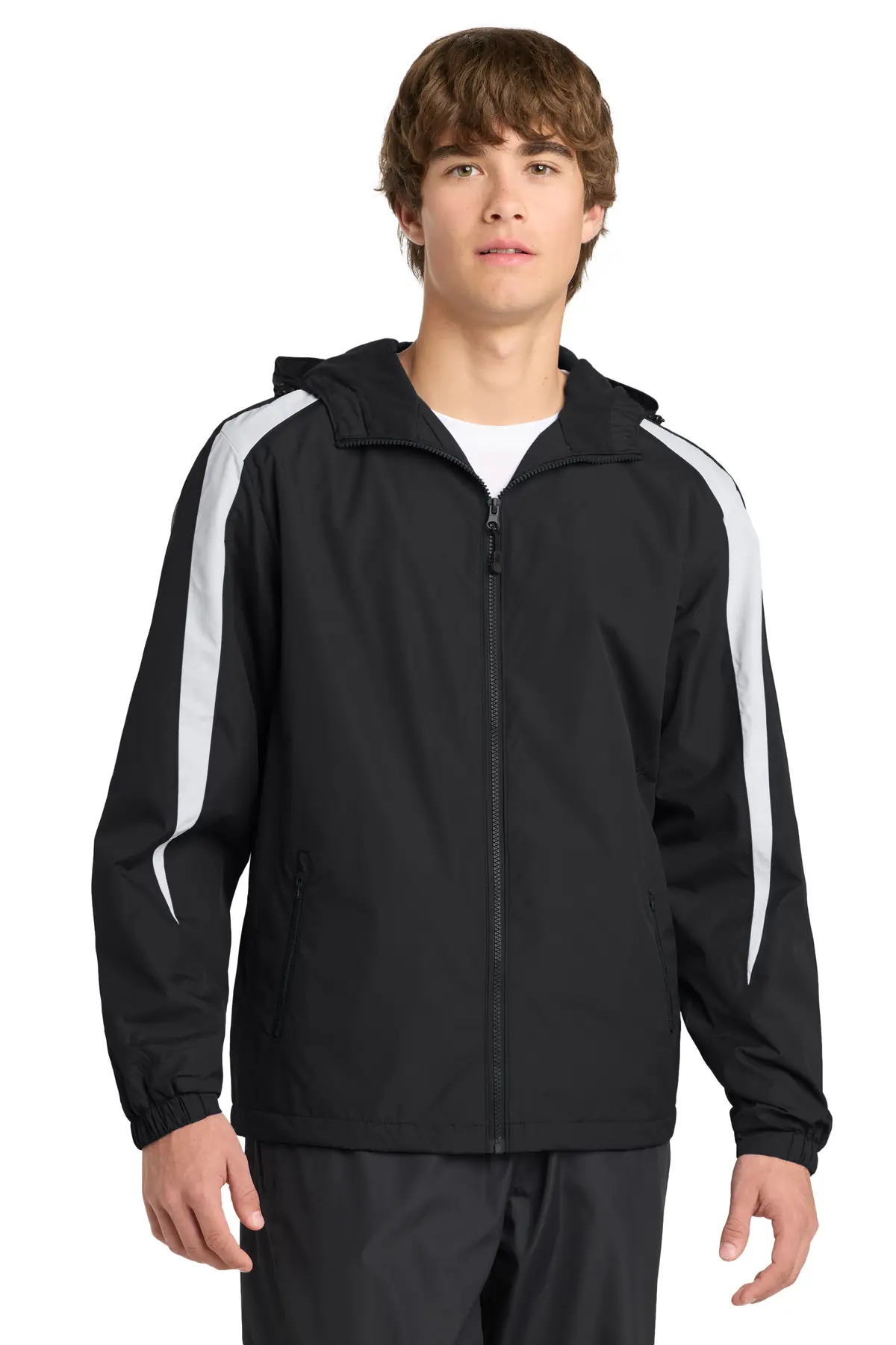 Sport-Tek Fleece-Lined Colorblock Jacket.
