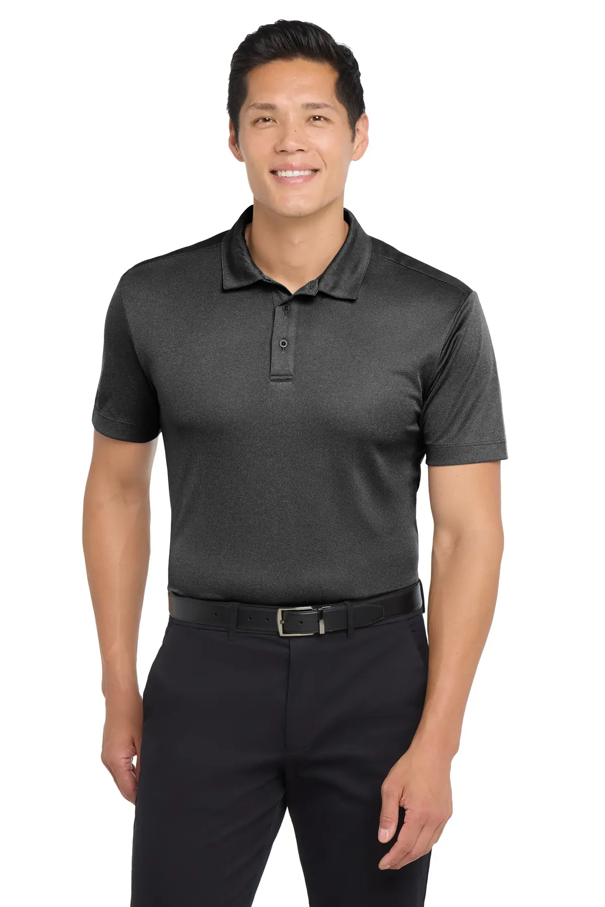 Port Authority Heathered Silk Touch Performance Polo.