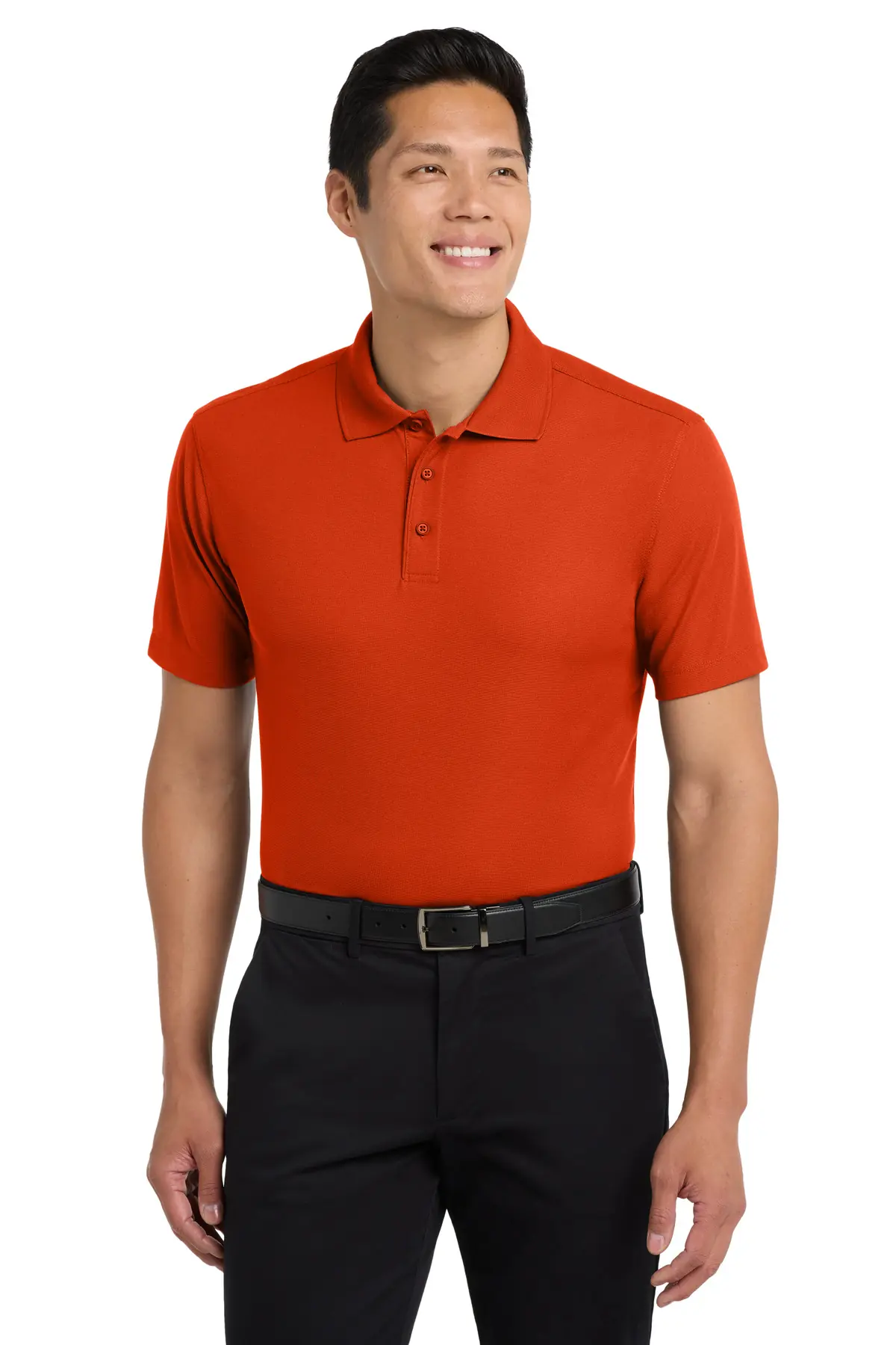 Port Authority Dry Zone Grid Polo. in Autumn Orange